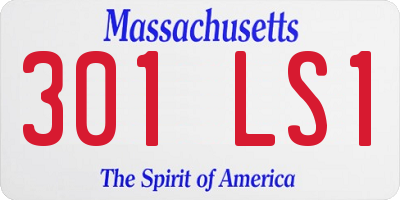 MA license plate 301LS1
