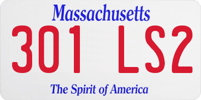 MA license plate 301LS2