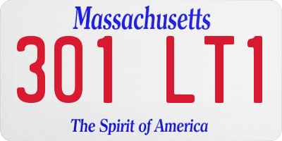 MA license plate 301LT1