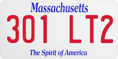 MA license plate 301LT2