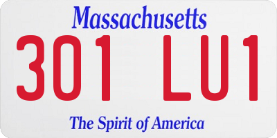 MA license plate 301LU1