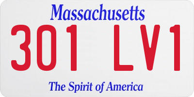 MA license plate 301LV1