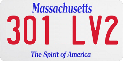MA license plate 301LV2