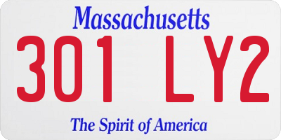 MA license plate 301LY2