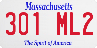 MA license plate 301ML2