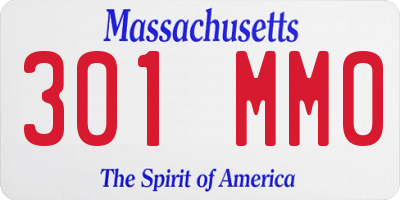 MA license plate 301MM0