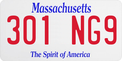MA license plate 301NG9
