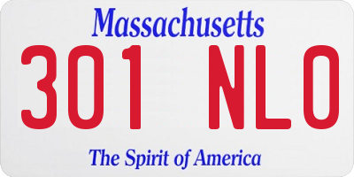 MA license plate 301NL0