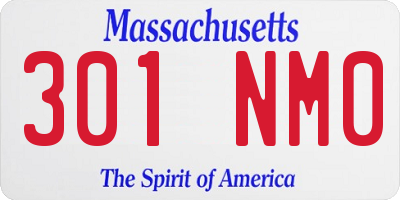 MA license plate 301NM0