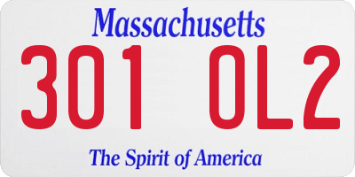 MA license plate 301OL2