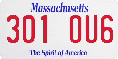 MA license plate 301OU6