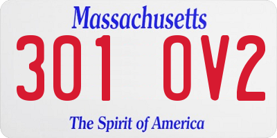 MA license plate 301OV2