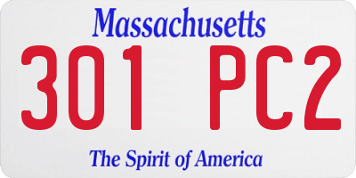 MA license plate 301PC2