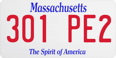 MA license plate 301PE2