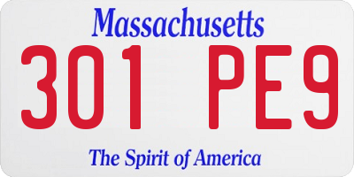 MA license plate 301PE9