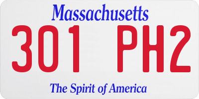 MA license plate 301PH2