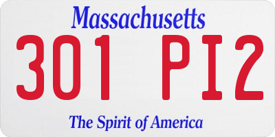 MA license plate 301PI2