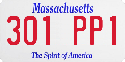 MA license plate 301PP1