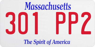 MA license plate 301PP2
