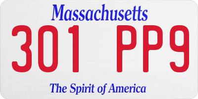 MA license plate 301PP9