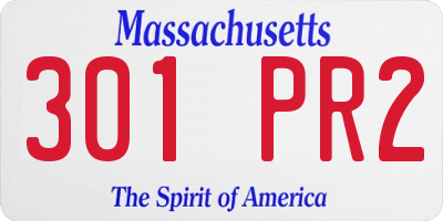 MA license plate 301PR2