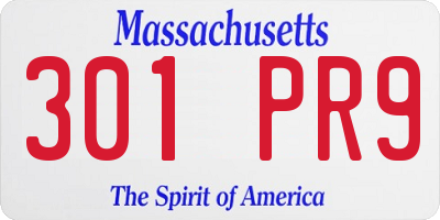 MA license plate 301PR9