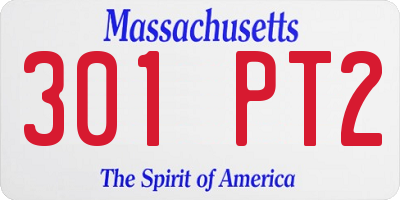 MA license plate 301PT2