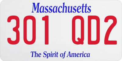 MA license plate 301QD2