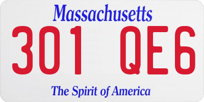 MA license plate 301QE6