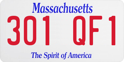 MA license plate 301QF1