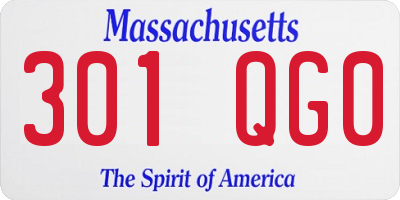 MA license plate 301QG0