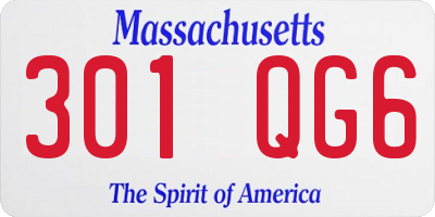 MA license plate 301QG6