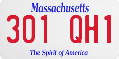 MA license plate 301QH1