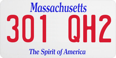 MA license plate 301QH2