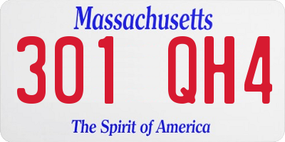 MA license plate 301QH4