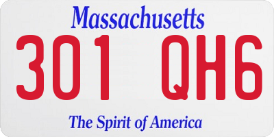 MA license plate 301QH6