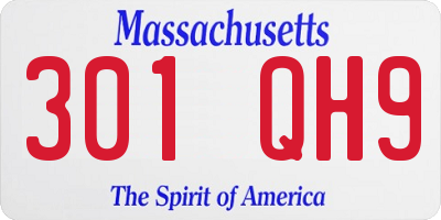MA license plate 301QH9