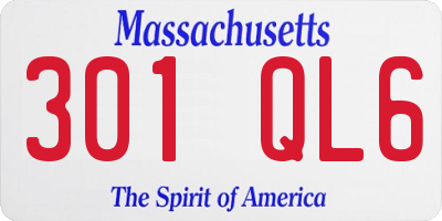 MA license plate 301QL6