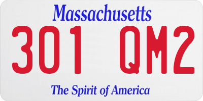 MA license plate 301QM2