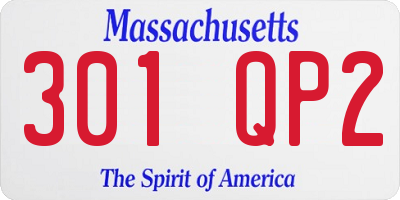MA license plate 301QP2