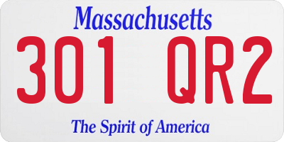 MA license plate 301QR2