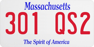 MA license plate 301QS2