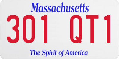 MA license plate 301QT1