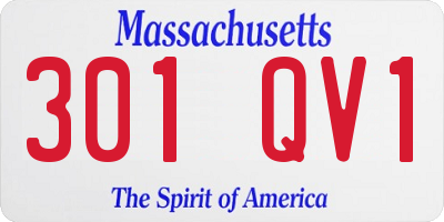 MA license plate 301QV1