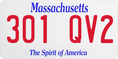 MA license plate 301QV2