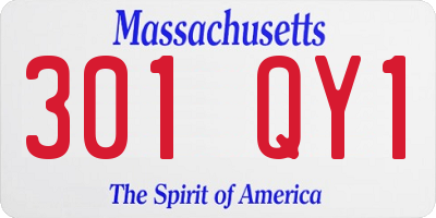 MA license plate 301QY1