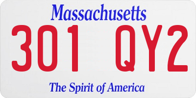MA license plate 301QY2