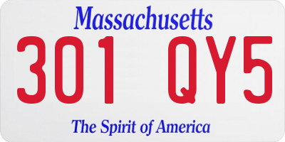 MA license plate 301QY5