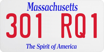 MA license plate 301RQ1