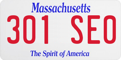MA license plate 301SE0